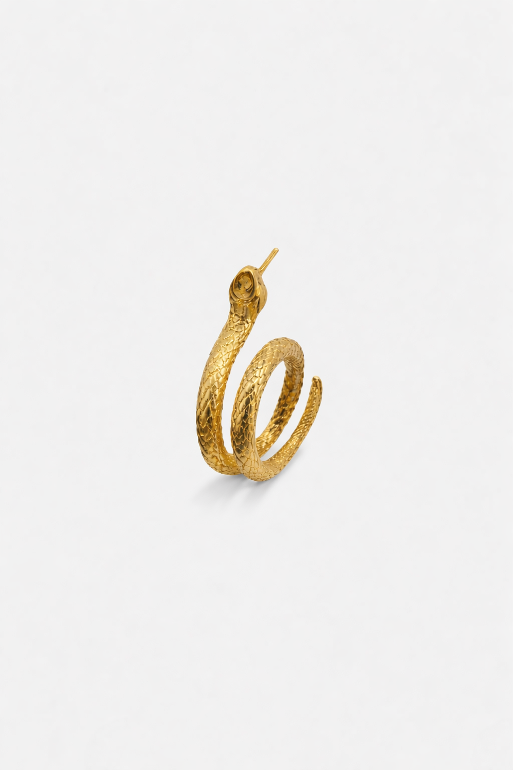 Sardinia Serpent Earring single hoop in gold