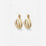 Sardinia Serpent Earrings in gold