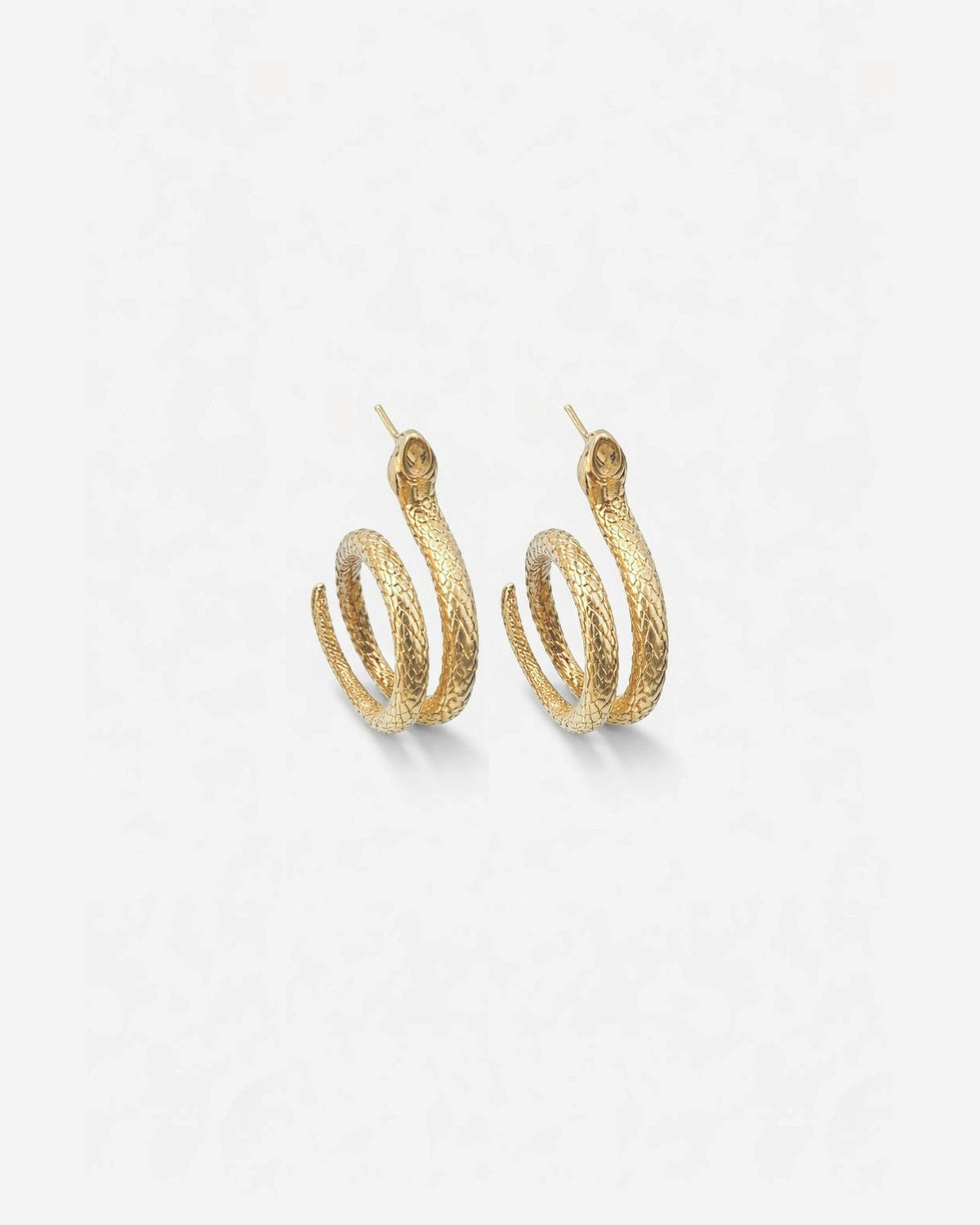 Sardinia Serpent Earrings in gold