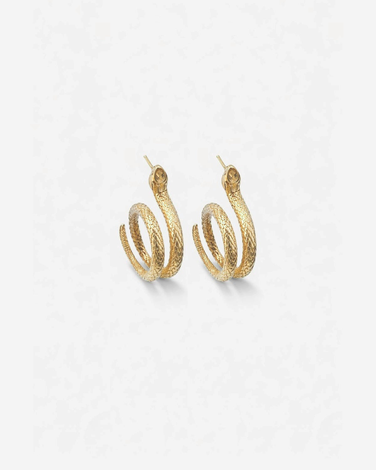 Sardinia Serpent Earrings in gold