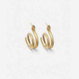 Sardinia Serpent Earrings in gold