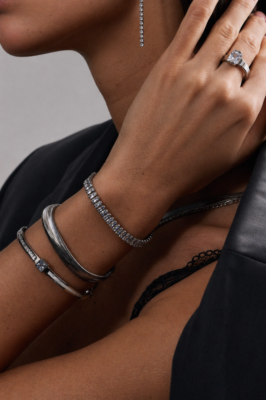 Bordeaux Baguette Bracelet