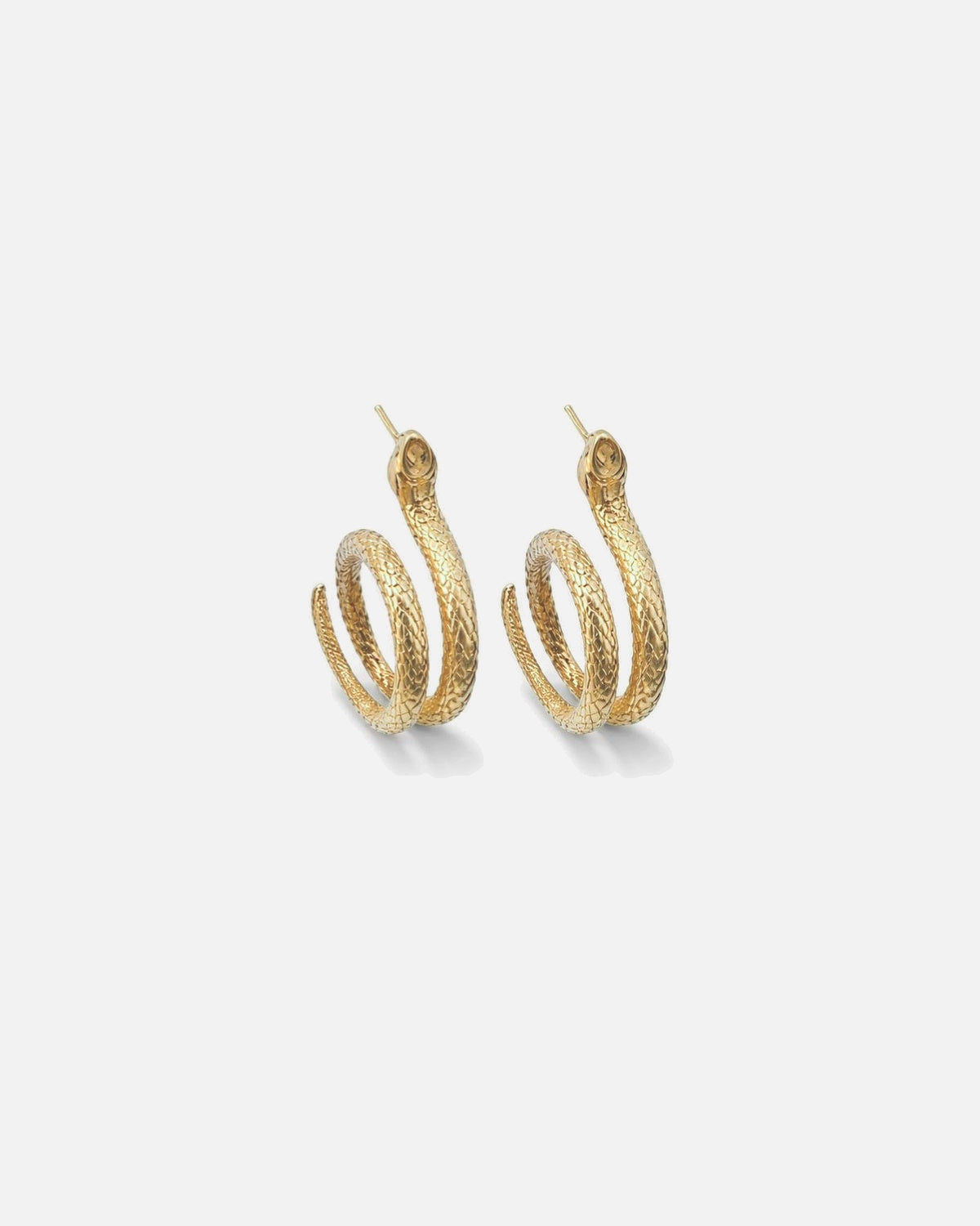 Juleani Sardinia Serpent Earrings in gold