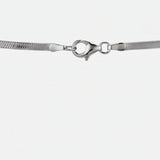 Sardinia Thin Serpent Chain silver lobster clasp detail